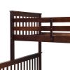 Twin Over Full Bunk Bed with Storage Drawers, Wooden Bunk Bed with Ladder and Safety Guard Rails ‚ÄìEspresso