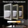 40" x 30" Lighted Medicine Cabinet with Mirror Aluminum Mirrored Cabinets for Bathroom Recessed or Wall Mount, with Electrical Outlet/USB/Anti-Fog/3 C