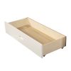 Twin Over Full Bunk Bed with Storage Drawers, Wooden Bunk Bed with Ladder and Safety Guard Rails ‚ÄìWhite