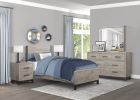 Attractive Gray Finish 1pc Dresser of 7x Drawers Metal Bar Hardware Premium Melamine Board Wooden Bedroom Furniture
