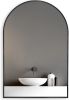 Wall Mirror 30"x20", Bathroom Mirror, Vanity Mirror, for Bathroom, Bedroom, Entryway, with Metal Frame, Modern & Contemporary Arch Top Wall Mirror (Bl