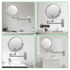 8-inch Wall Mounted Makeup Vanity Mirror, 1X / 7X Magnification Mirror, 360¬∞ Swivel with Extension Arm (Chrome Finish)