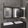 40" x 30" Lighted Medicine Cabinet with Mirror Aluminum Mirrored Cabinets for Bathroom Recessed or Wall Mount, with Electrical Outlet/USB/Anti-Fog/3 C