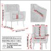 Modern Accent Chair,Chenille Arm Chairs for Living Room,Upholstered Mordern Armchair,Comfy Soft Padded Lounge Chair in Small Space, Bedroom, w/Pillow,
