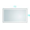 (ONLY FOR PICKUP) 72in. W x 48 in. H Super Bright Led Bathroom Mirror with Lights;  Metal Frame Mirror Wall Mounted Lighted Vanity Mirrors for Wall;