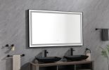 (ONLY FOR PICKUP) 84in. W x 48 in. H Super Bright Led Bathroom Mirror with Lights;  Metal Frame Mirror Wall Mounted Lighted Vanity Mirrors for Wall;