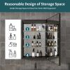 40" x 30" Lighted Medicine Cabinet with Mirror Aluminum Mirrored Cabinets for Bathroom Recessed or Wall Mount, with Electrical Outlet/USB/Anti-Fog/3 C