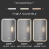 LED Bathroom Mirror 24"x 32", Stepless Dimmable Wall Mirrors with Anti-Fog, Shatter-Proof, Memory, 3 Colors Vanity Mirror(Horizontal/Vertical)