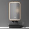 LED Bathroom Mirror 24"x 32", Stepless Dimmable Wall Mirrors with Anti-Fog, Shatter-Proof, Memory, 3 Colors Vanity Mirror(Horizontal/Vertical)