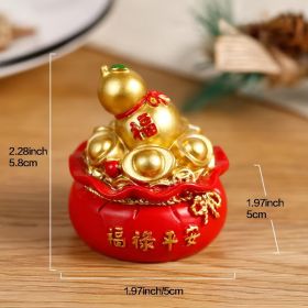 1pc; Pot Of Golden Car Ornament (2.28"√ó1.97"√ó1.97"); Home Decoration; Holiday Birthday Gifts (Style: A)