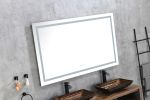 (ONLY FOR PICKUP) 60 in. W x 36 in. H Frameless LED Single Bathroom Vanity Mirror in Polished Crystal Bathroom Vanity LED Mirror with 3 Color Lights M
