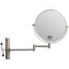 8-inch Wall Mounted Makeup Vanity Mirror, Height Adjustable, 1X / 10X Magnification Mirror, 360¬∞ Swivel with Extension Arm