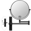 8-inch Wall Mounted Makeup Vanity Mirror, Height Adjustable, 1X / 10X Magnification Mirror, 360¬∞ Swivel with Extension Arm