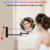 8-inch Wall Mounted Makeup Vanity Mirror, Height Adjustable, 1X / 10X Magnification Mirror, 360¬∞ Swivel with Extension Arm