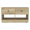 Tulip Storage Bench, Two Drawers, Two Shelves