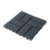 Plastic Interlocking Deck Tiles,44 Pack Patio Deck Tiles,12"x12" Square Waterproof Outdoor All Weather Use, Patio Decking Tiles for Poolside Balcony B
