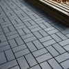 Plastic Interlocking Deck Tiles,44 Pack Patio Deck Tiles,12"x12" Square Waterproof Outdoor All Weather Use, Patio Decking Tiles for Poolside Balcony B