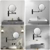 8-inch Wall Mounted Makeup Vanity Mirror, Height Adjustable, 1X / 10X Magnification Mirror, 360¬∞ Swivel with Extension Arm