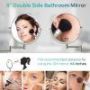 8-inch Wall Mounted Makeup Vanity Mirror, Height Adjustable, 1X / 10X Magnification Mirror, 360¬∞ Swivel with Extension Arm