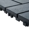 Plastic Interlocking Deck Tiles,44 Pack Patio Deck Tiles,12"x12" Square Waterproof Outdoor All Weather Use, Patio Decking Tiles for Poolside Balcony B