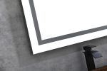 (ONLY FOR PICKUP) 60 in. W x 36 in. H Frameless LED Single Bathroom Vanity Mirror in Polished Crystal Bathroom Vanity LED Mirror with 3 Color Lights M