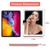 Folding Travel Makeup Mirror With 10X Magnifying Mirror 3 Color LED Lights Dimmable Brightness Rechargeable Battery Tabletop Portable Cosmetic Mirror