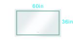 (ONLY FOR PICKUP) 60 in. W x 36 in. H Frameless LED Single Bathroom Vanity Mirror in Polished Crystal Bathroom Vanity LED Mirror with 3 Color Lights M