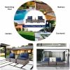 Patio Furniture Set,3 Pieces Outdoor Rattan Wicker Conversation Set with Washable Cushions and Glass Coffee Table,Patio Sofa Set for Garden Poolside B