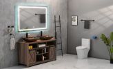 (ONLY FOR PICKUP) 60 in. W x 36 in. H Frameless LED Single Bathroom Vanity Mirror in Polished Crystal Bathroom Vanity LED Mirror with 3 Color Lights M